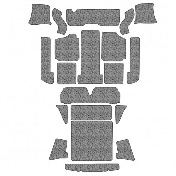 Ghia Sedan 1956-68, Carpet Kit 20pc. (W/O Footrest)